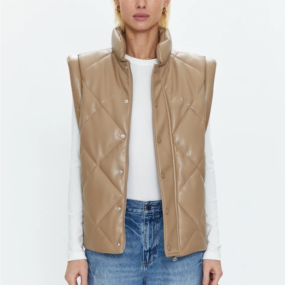 Cream Quilted Puffer Vest